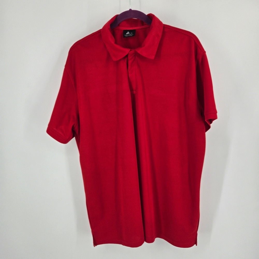 Speed Your Run Polo Shirt 2XL Red Performance Knit Moisture Wicking EUC